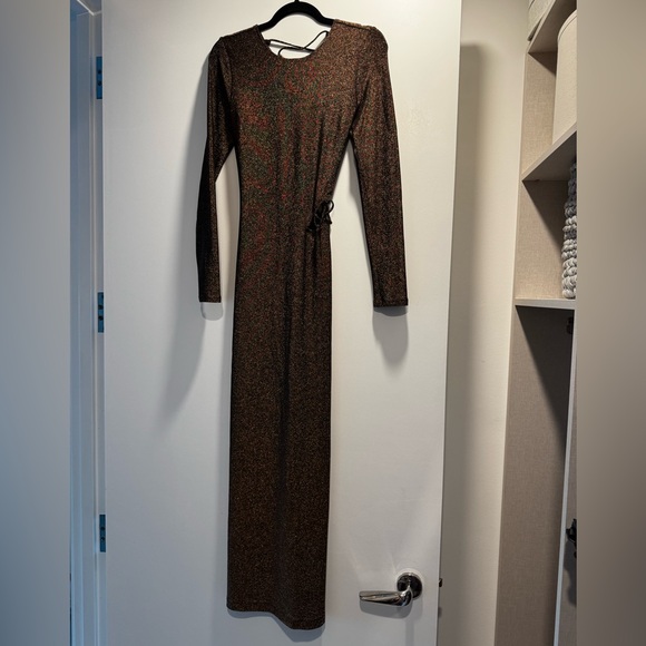 Reformation Brown Long Sleeve Dress - Picture 4 of 10
